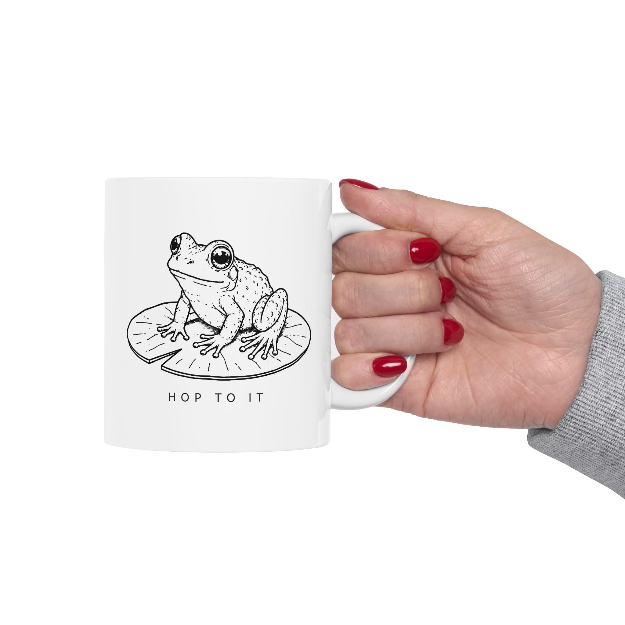 'Hop To It' - Ceramic Coffee Cup