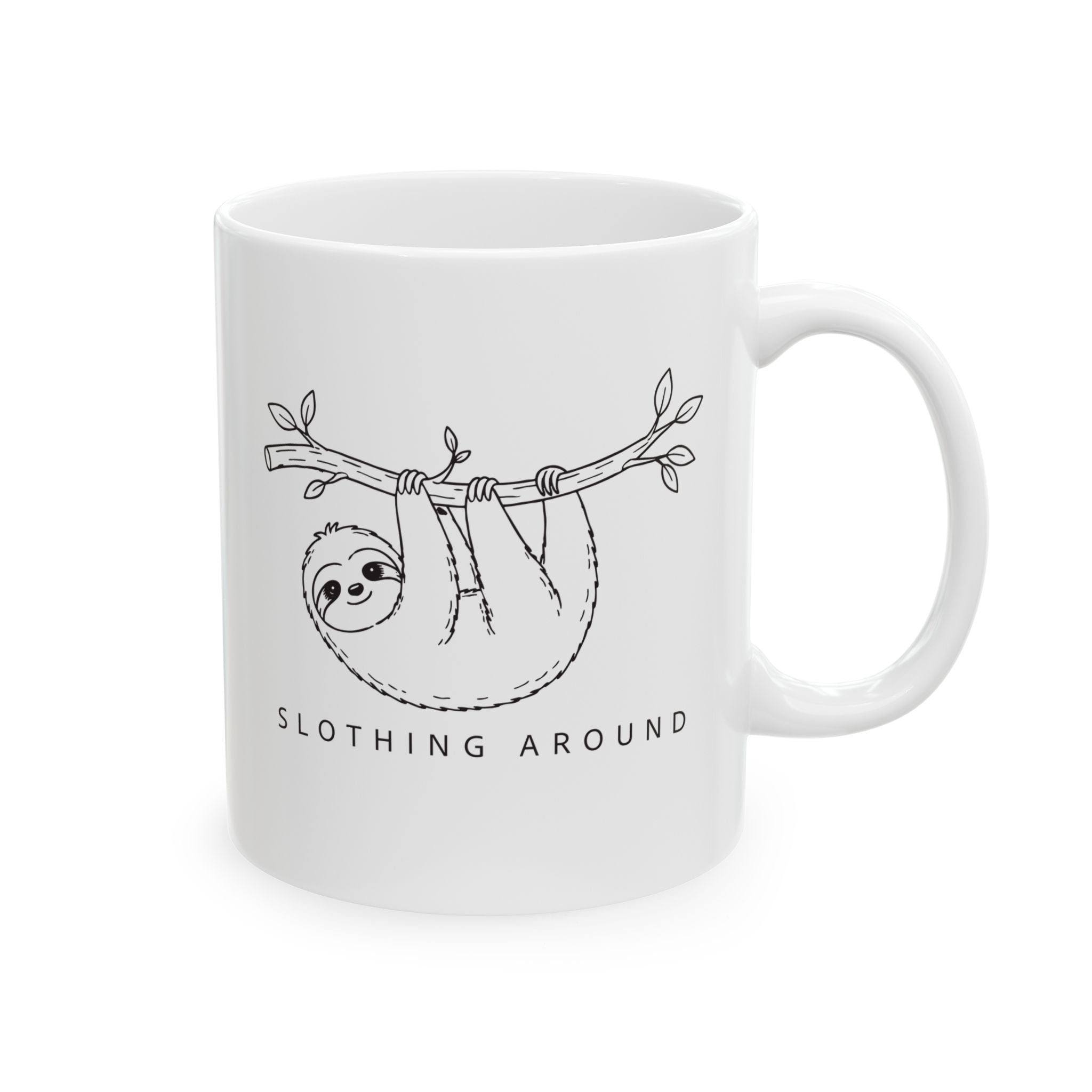 'Slothing Around' - Ceramic Coffee Cup