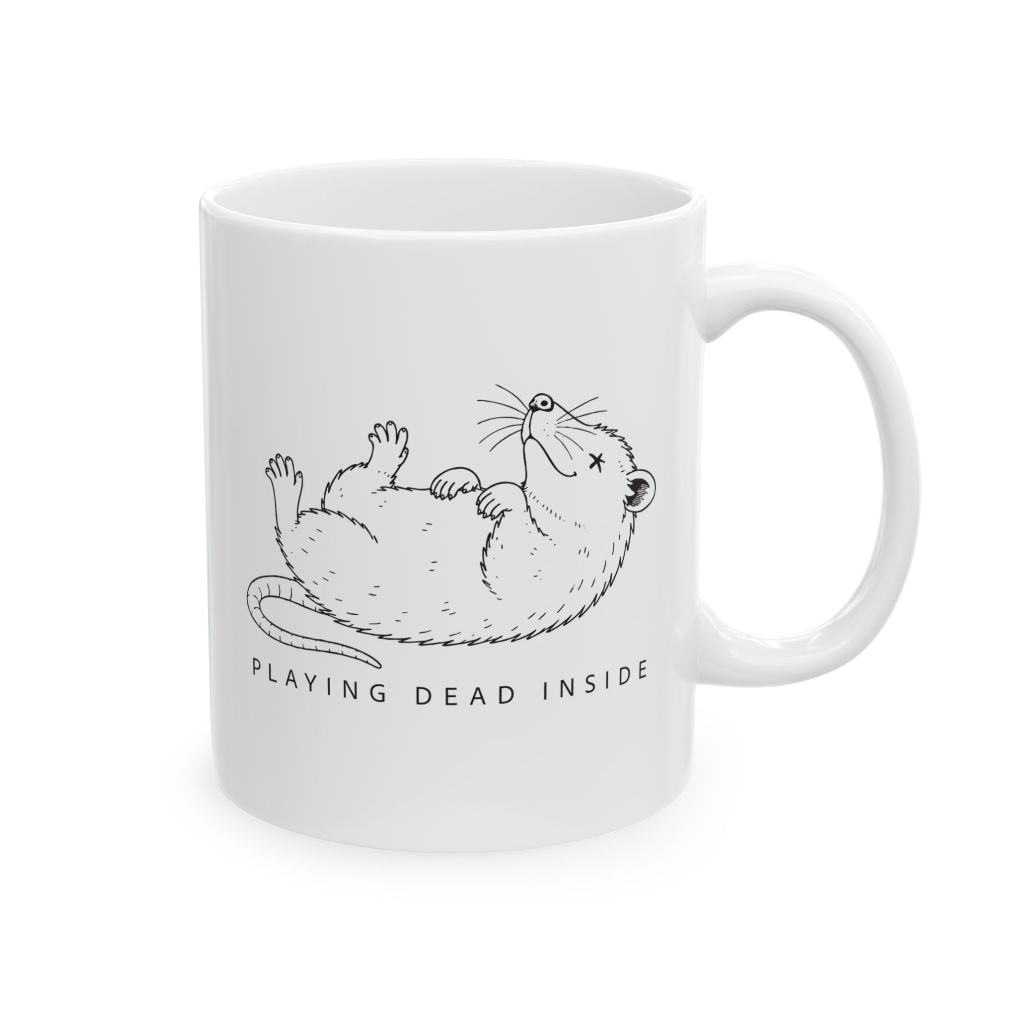 'Playing Dead Inside' - Ceramic Coffee Cup