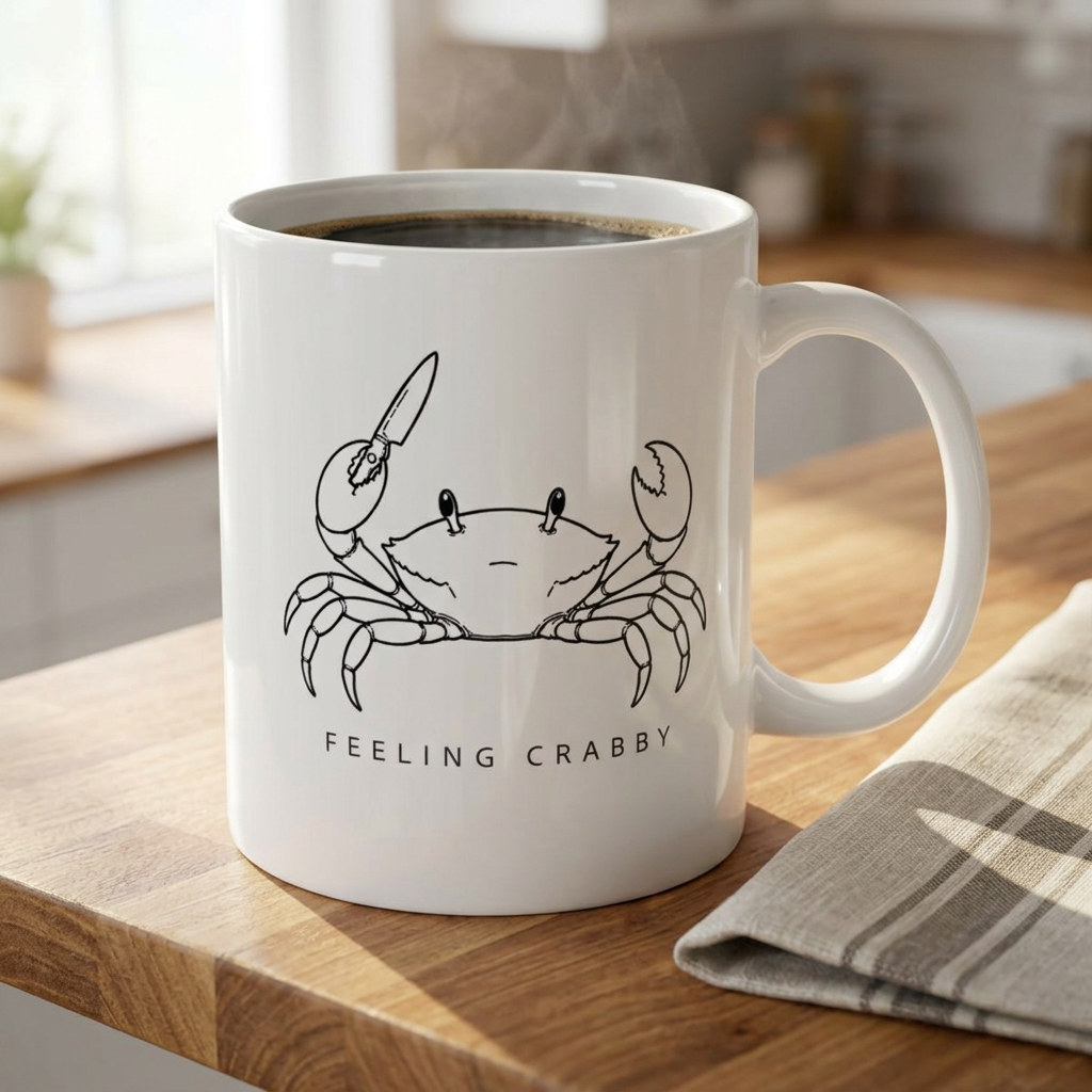 'Feeling Crabby' — Crab Coffee Cup